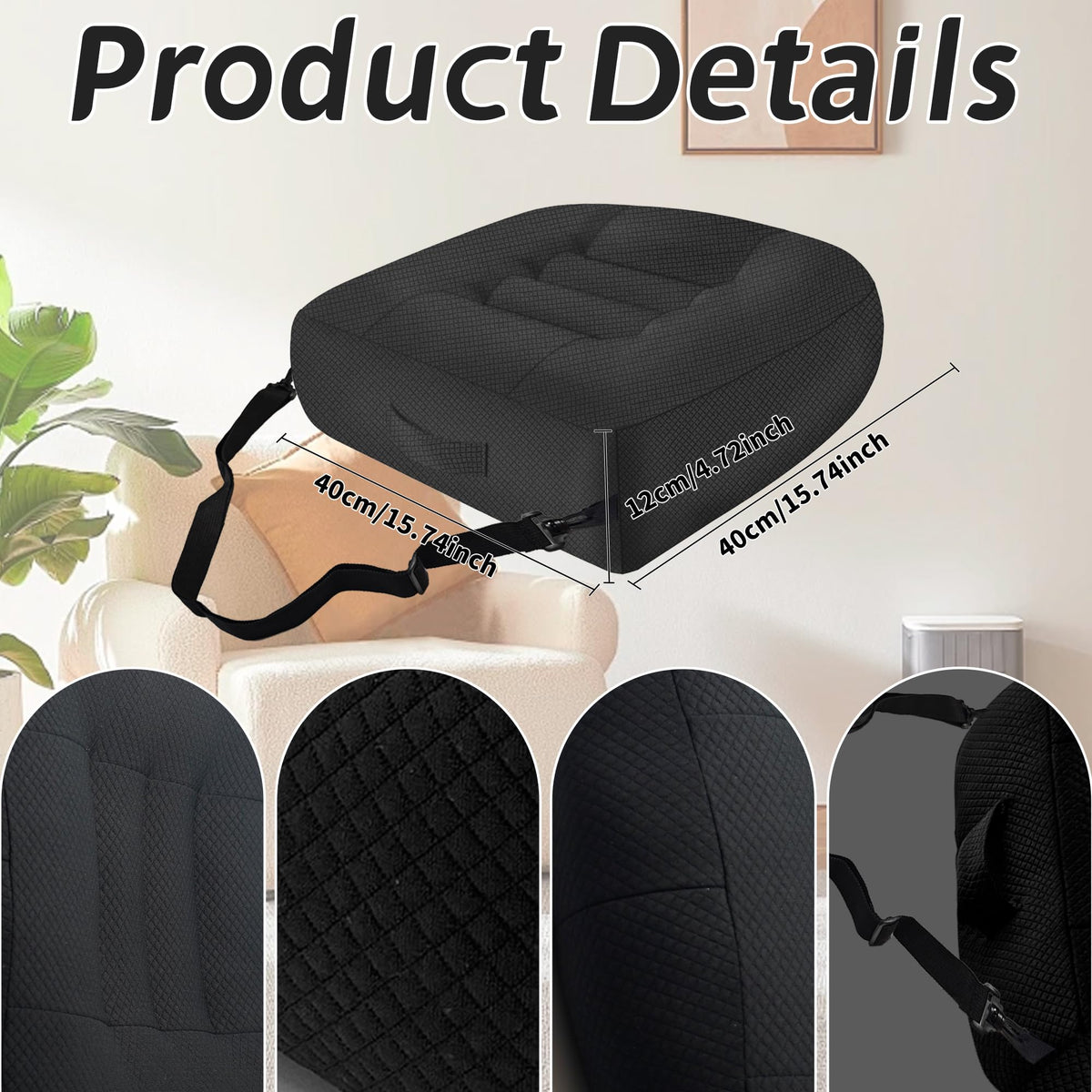 Car Booster Bandage Seat Cushion for Short Adults