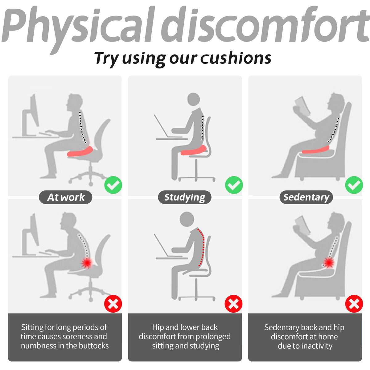 Car Booster Bandage Seat Cushion for Short Adults