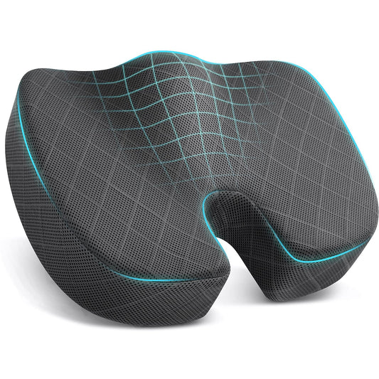 TushGuard Seat Cushion, Memory Foam Office or Wheelchair Chair Cushion