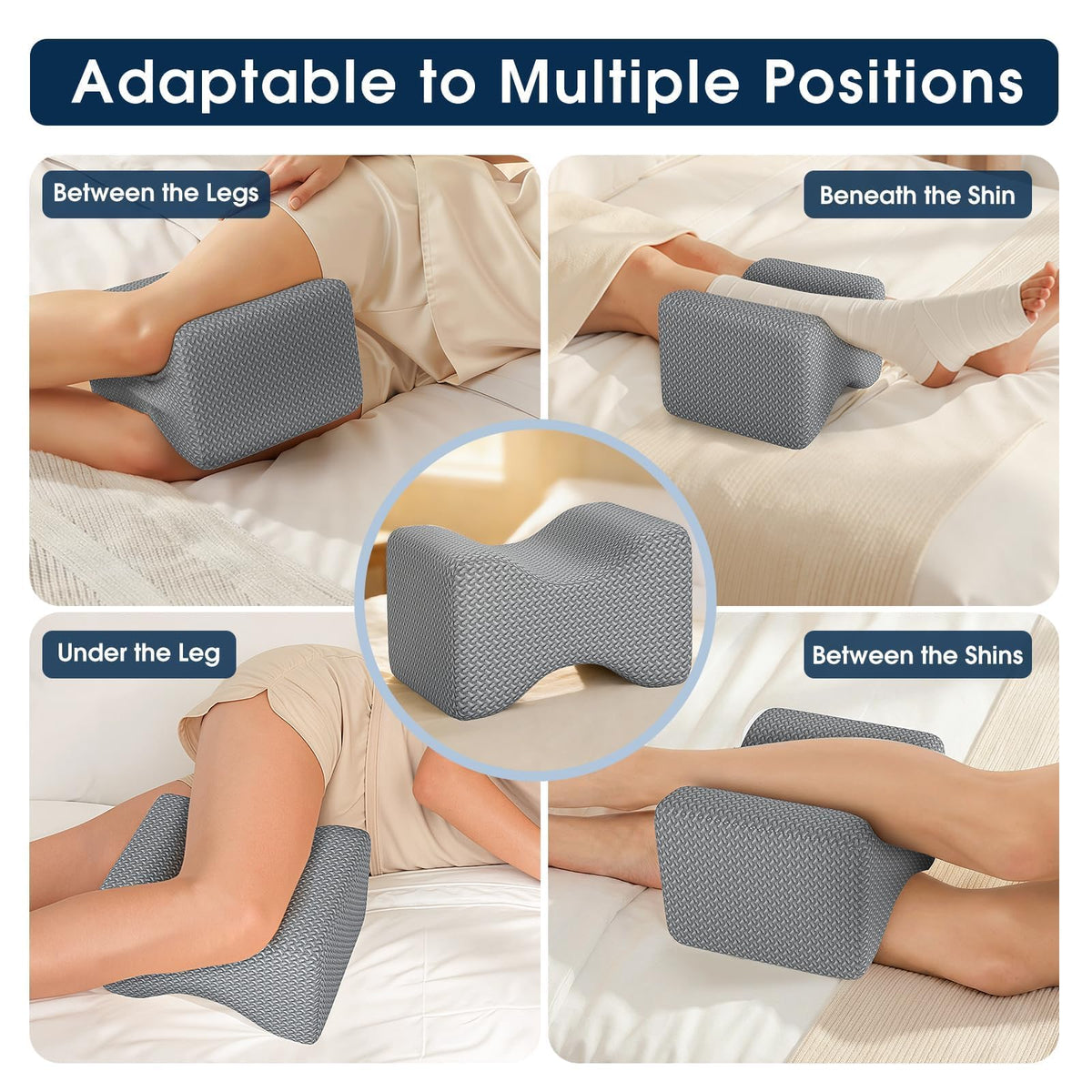 Memory Foam Knee & Leg Pillow for Side Sleepers